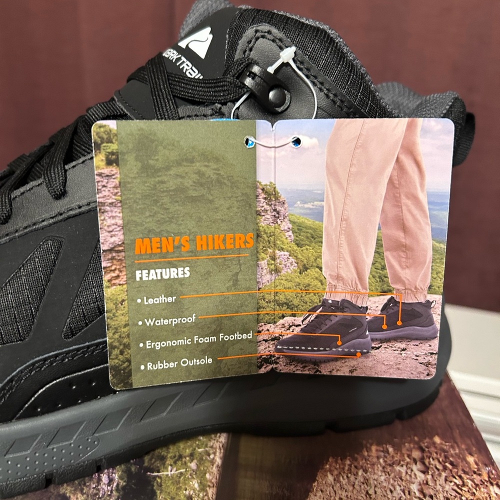 Ozark Trail Men's Black Athletic Hiker Shoes - Picture 8 of 9